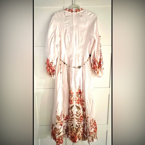 💐 Zimmermann Vacay Billow belted  floral linen maxi dress 💐 - Picture 9 of 16
